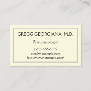 プレーンRheumatologist名刺 名刺