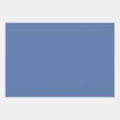 プレーンSky Yonder Cerulean Blue Shades 3トーン ラッピングペーパーシート (正面2)