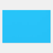 プレーンSky Yonder Cerulean Blue Shades 3トーン ラッピングペーパーシート (正面)