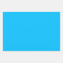 プレーンSky Yonder Cerulean Blue Shades 3トーン ラッピングペーパーシート