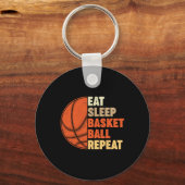 プレー食べヤーヴィンテージFuのスリープバスケットボールのリピート キーホルダー (正面)
