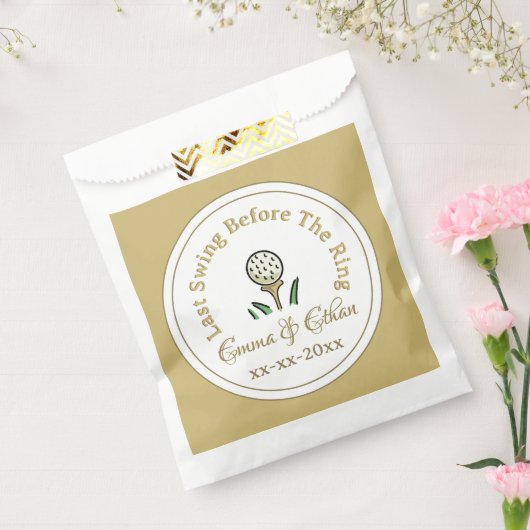 プレ結婚のゴルフパーティー週末ホワイト金ゴールド フェイバーバッグ (封をした状態)