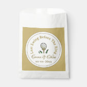 プレ結婚のゴルフパーティー週末ホワイト金ゴールド フェイバーバッグ (正面)