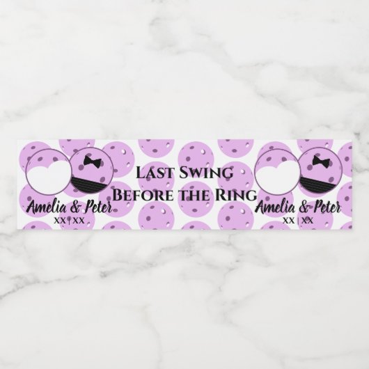 プレ結婚スのピックボールがリングや輪前に最後のスイング ペットボトルラベル (シングルラベル)