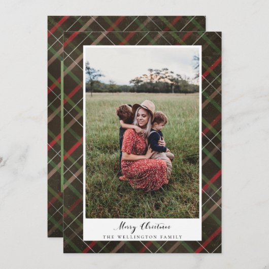 プレ絵を描イドパターンクリスマスフォトカード シーズンカード (正面/裏面)