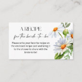 プレ花嫁のためのミニマリストデイジーレシピ エンクロージャーカード (正面)