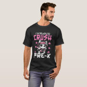 プレKの準備はできてる?学校が始まるねこキモノ ガールズ Tシャツ (正面フル)