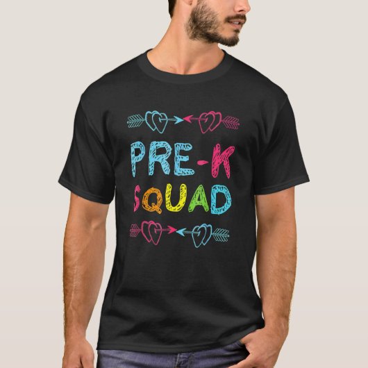 プレKスクワッドプリスクール先生新学期 Tシャツ (正面)