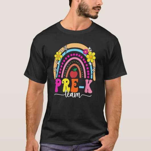 プレKチームレインボー新学期プレK先生Fi Tシャツ (正面)