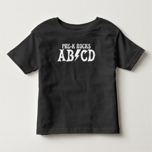 プレKチームロック新学期基本先生 トドラーTシャツ (正面)
