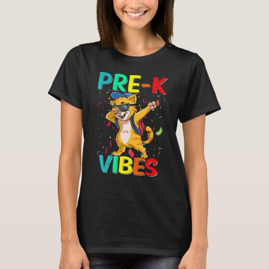 プレKバイブズキャット新学期 Tシャツ (正面)