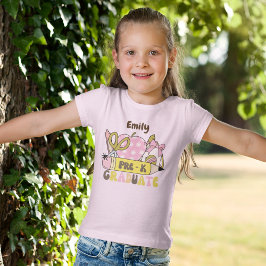 プレKパーソナライズされたグラードレトロボーペンシルfor Girl Tシャツ