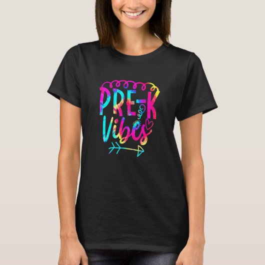 プレKビベス新学期絞り染め先生学生 Tシャツ (正面)