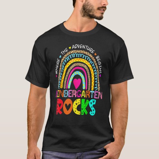 プレKロック先生プレK新学期レインボー Tシャツ (正面)