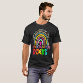 プレKロック先生プレK新学期レインボー Tシャツ (正面フル)