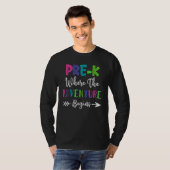 プレK先生アドベンチャーが初日プレスクールを始める Tシャツ (正面フル)