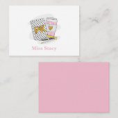 プレK先生カスタムホワイトノートブックコーヒー ノートカード (正面/裏面)