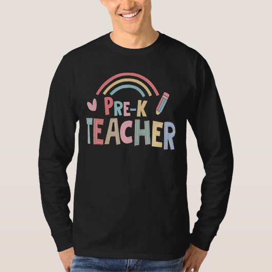 プレK先生チームプレスクール分隊レインボー Tシャツ (正面)
