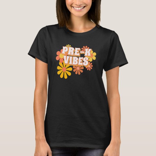 プレK先生チーム新学期初日レトロ Tシャツ (正面)