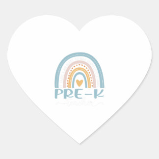 プレK先生レオパードBOHOレインボー新学期。 ハートシール