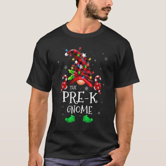 プレk格言バッファロープレイドマッチングファミリークリスマ tシャツ (正面)