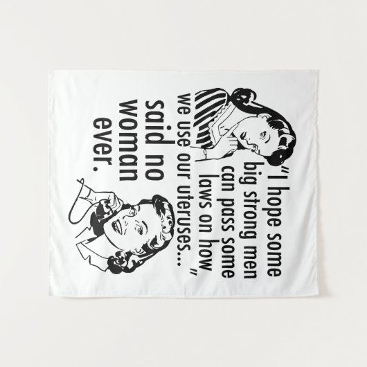 プロおもしろいチョイスのフェミニスト政治漫画 タペストリー (正面(横))