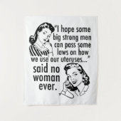 プロおもしろいチョイスのフェミニスト政治漫画 タペストリー (正面)