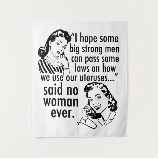 プロおもしろいチョイスのフェミニスト政治漫画 タペストリー (正面)