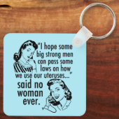 プロおもしろいチョイスレトロフェミニスト政治漫画 キーホルダー (裏面)