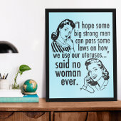 プロおもしろいチョイスレトロフェミニスト政治漫画 ポスター