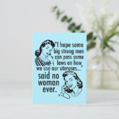 プロおもしろいチョイスレトロフェミニスト政治漫画 ポストカード (スタンド正面)