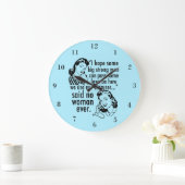 プロおもしろいチョイスレトロフェミニスト政治漫画 ラージ壁時計 (ホーム)