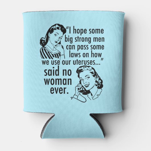 プロおもしろいチョイスレトロフェミニスト政治漫画 缶クーラー (正面)