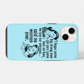 プロおもしろいチョイスレトロフェミニスト政治漫画 iPhoneケース (裏面横)