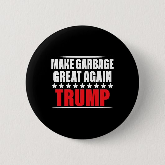 プロおもしろいトランプ再びゴミを素晴らし出す 缶バッジ (正面)