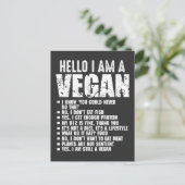「プロおもしろいビーガンアクティビズムアスリートビーガニズム」 ポストカード (スタンド正面)