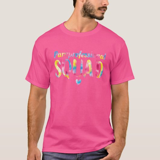 プロとは異なる分隊絞り染めパラ・プロの職業 Tシャツ (正面)