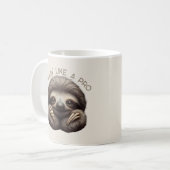 プロのような可愛いナマケモノ コーヒーマグカップ (正面左)