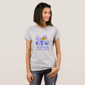 プロのように先延ばしする (青) Tシャツ (正面フル)
