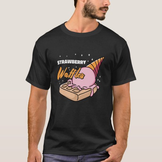 プロのイチゴワッフルの引用 - クールなワッフルの引用 Tシャツ (正面)