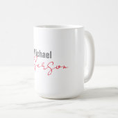 プロのエレガントな現代ミニマリストの名前 コーヒーマグカップ (正面右)