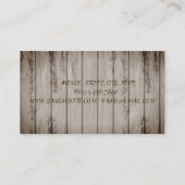 プロのエレガント木の質感、花 名刺 (裏面)