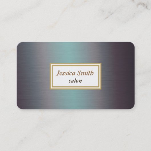 プロのエレガント質素なシック金属 名刺 (正面)