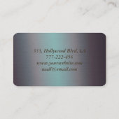 プロのエレガント質素なシック金属 名刺 (裏面)