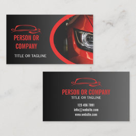 プロのオートディテイリングロゴ モバイルカーワッシュ 名刺