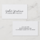 プロのカイロプラクティック＆ウェルネス名刺 名刺 (正面/裏面)