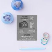 プロのカメラアイコン、写真家、写真撮影の採用 チラシ (シングル)