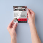 プロのカーディテーリングと洗車の清掃 チラシ (手)