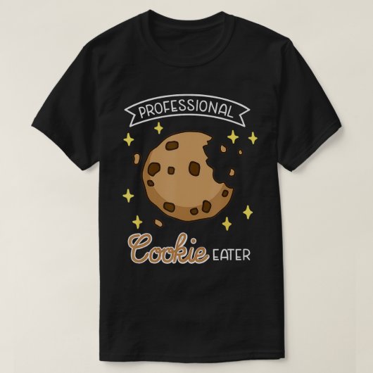 プロのクッキー大食いユーモアクッキーラバー バキン Tシャツ (デザイン正面)