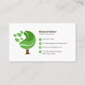 プロのグリーンブラウン ツリーサービス 芝刈り 名刺 (正面)